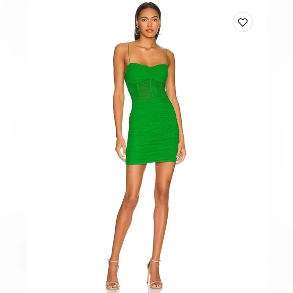 superdown green mini dress Superdown Tiffany Mini Dress
